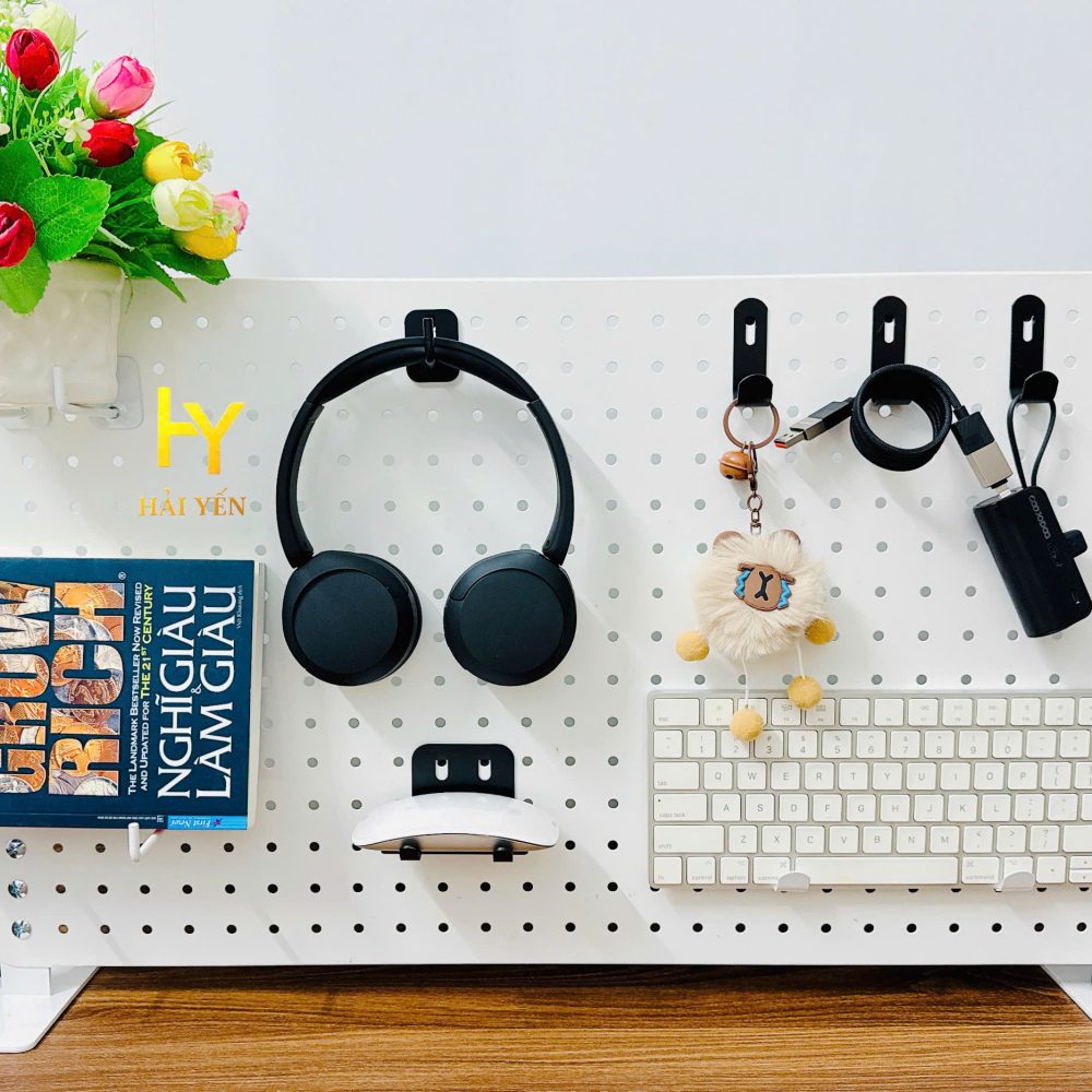 Bảng lỗ Pegboard cao cấp để bàn, treo tường 40x70CM - 45x85CM
